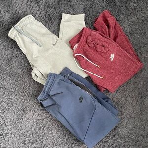 Men Size Large Nike Tech Fleece Joggers Sweatpants Bundle lot of 3